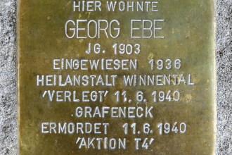 Stolperstein_fuer_Georg_Ebe_Kissinger_Strasse_48_Bad_Cannstatt_Stuttgart