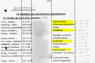 Verlegungsliste nach Grafeneck vom 14.06.1940